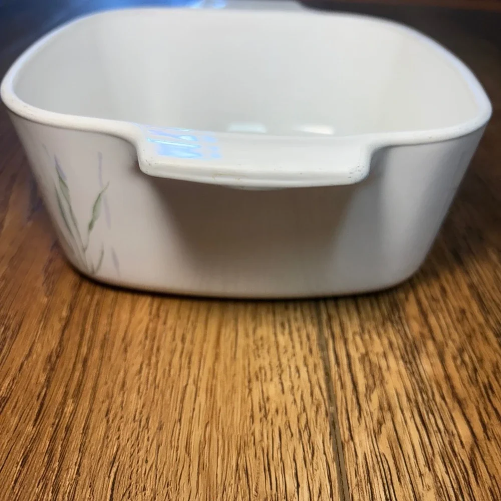 Vintage Corning Ware Shadow Iris A-1.5-B  1 1/2 Liter Casserole Dish USA Cottage